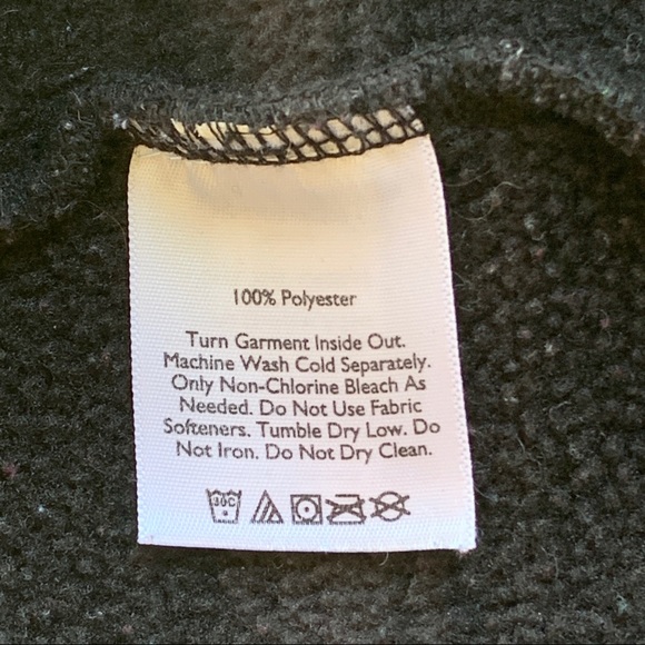 Eddie Bauer Black Gray Striped 1/4 Zip Fleece Pullover Size L - Picture 6 of 8